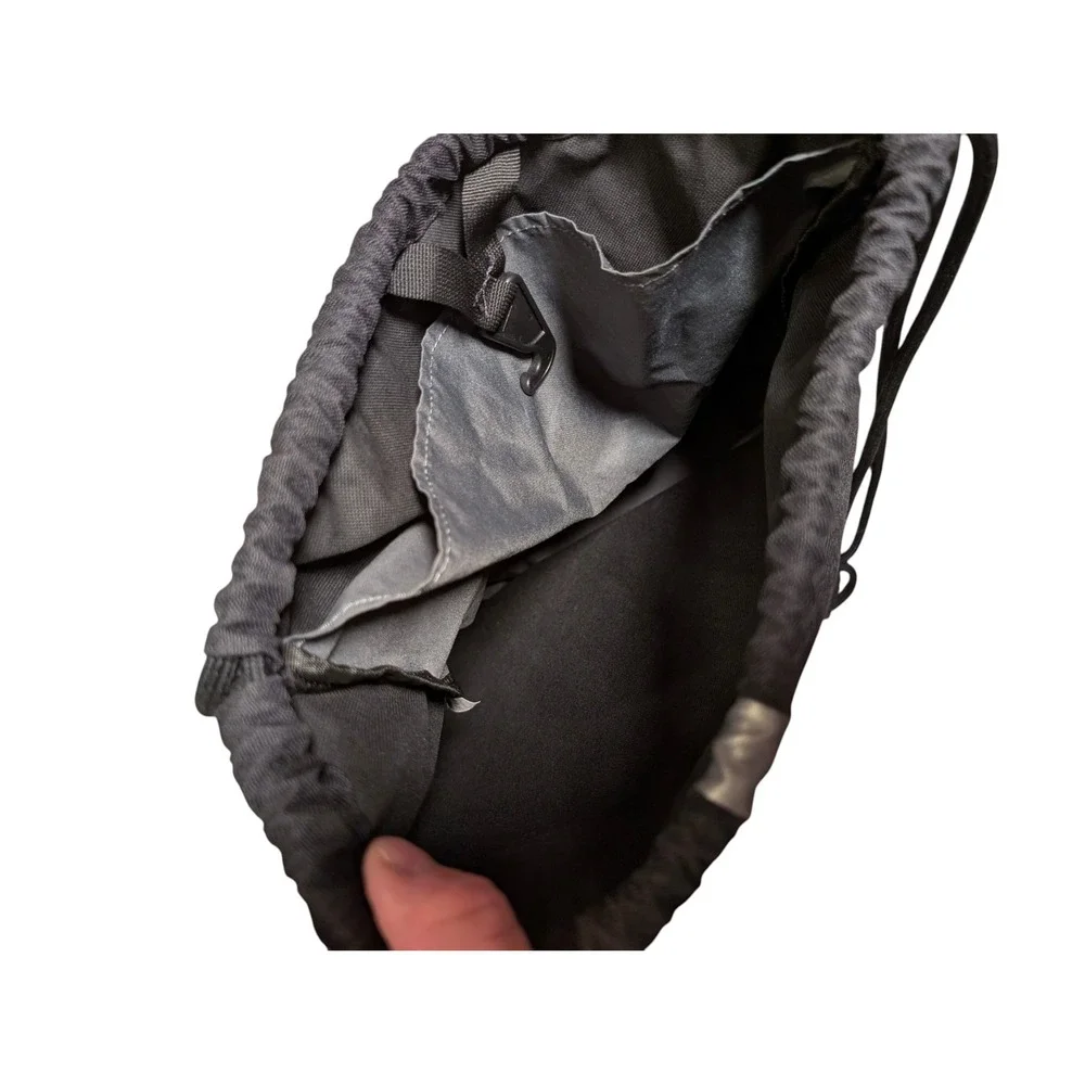 Nike Hoops Elite Drawstring Backpack Sackpack Black Silver Reflective BA5344-010